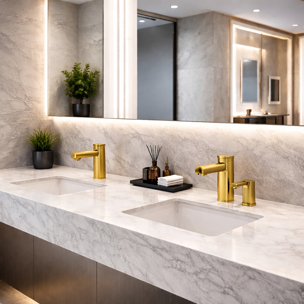 Fontana DuoTone Lux Brushed Gold Touchless Sensor Faucet model FS10577BG